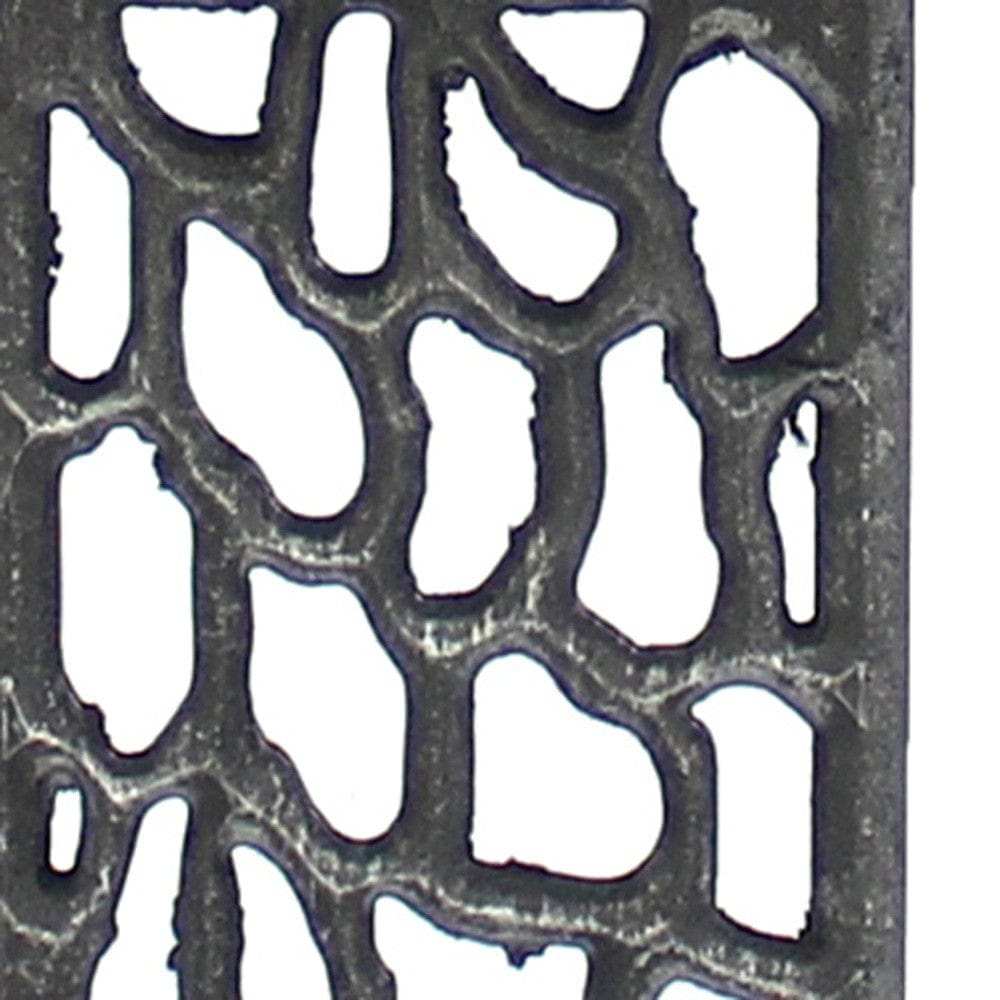 5 X 8 X 28.75 Silver Metal With Multi Mini Grotto Pattern - Table Lamp - Homeroots - Flyclothing LLC