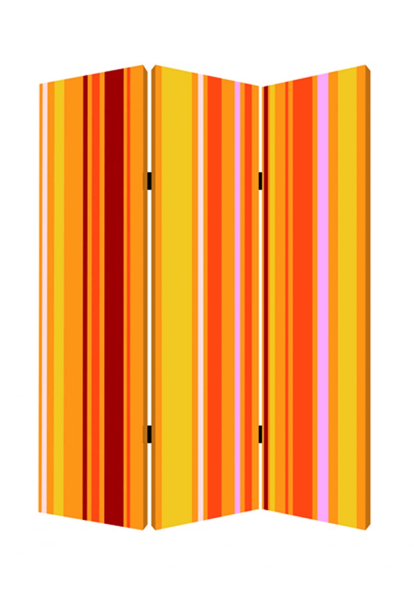 48 X 72 Multi Color Wood Canvas Deep Saffron Screen - Homeroots - Flyclothing LLC