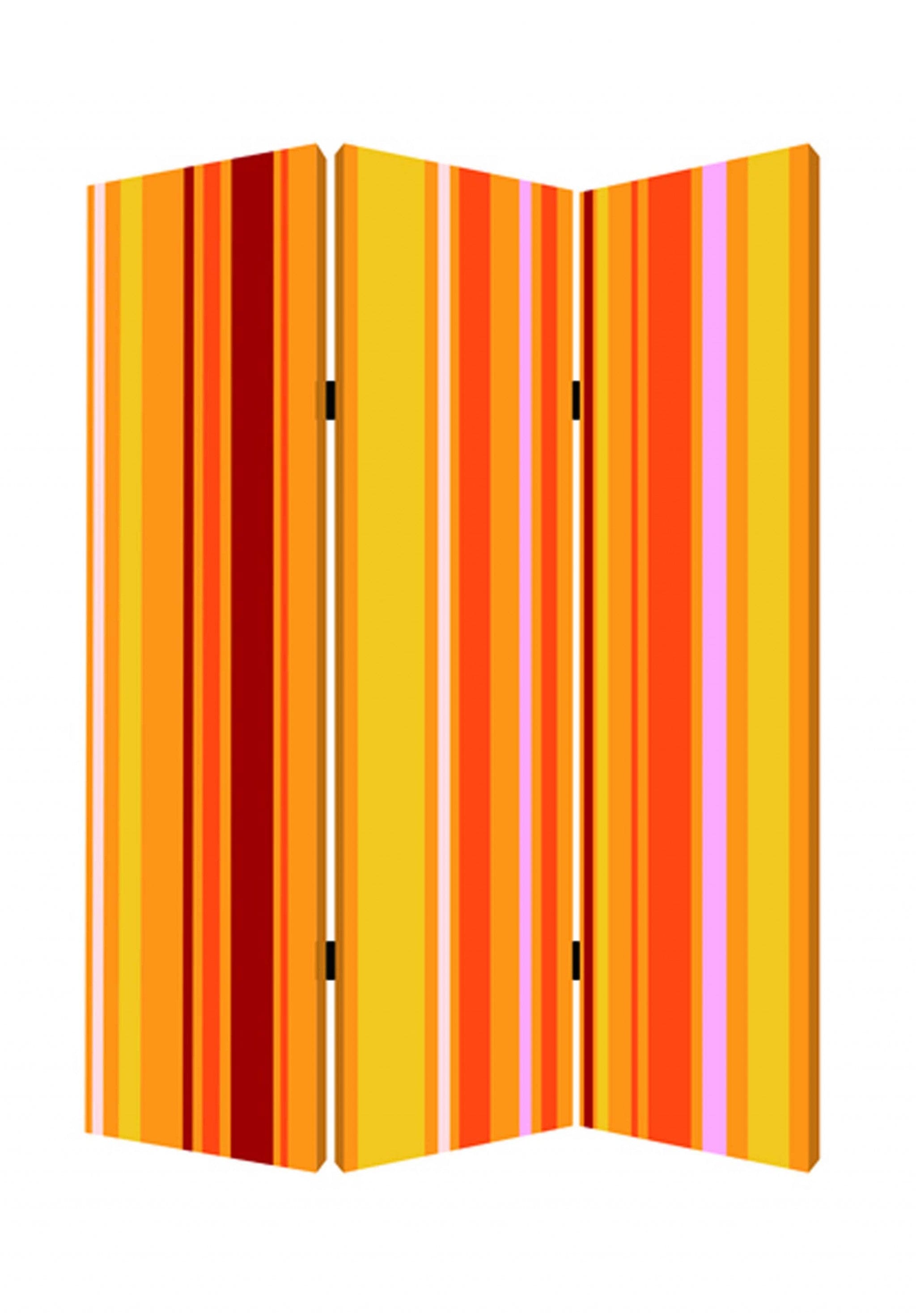 48 X 72 Multi Color Wood Canvas Deep Saffron Screen - Homeroots - Flyclothing LLC