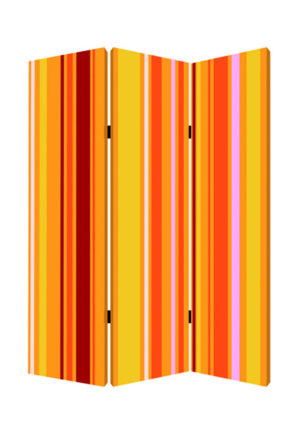 48 X 72 Multi Color Wood Canvas Deep Saffron Screen - Homeroots - Flyclothing LLC