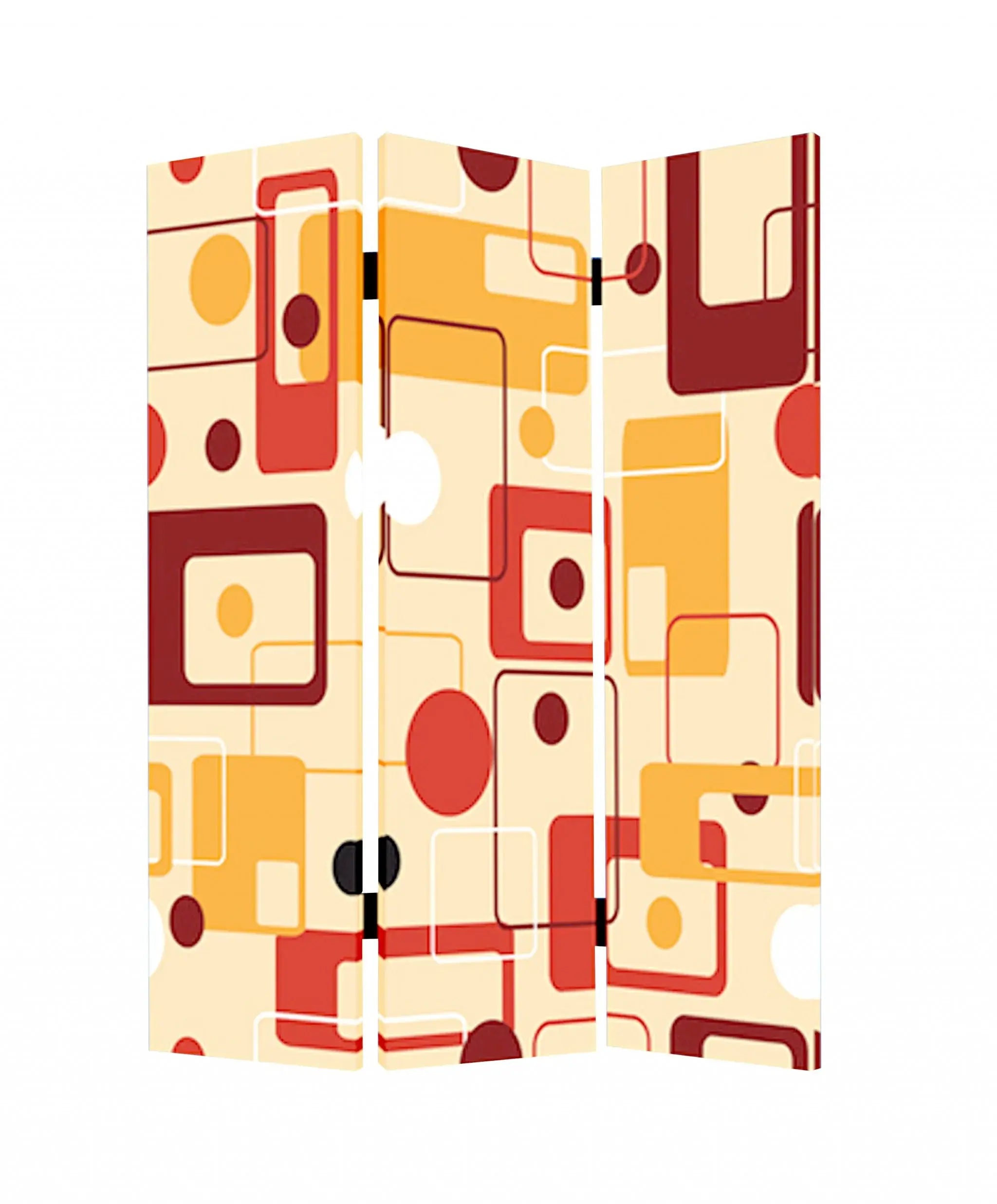 48 X 72 Multi Color Wood Canvas Deep Saffron Screen - Homeroots - Flyclothing LLC