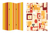 48 X 72 Multi Color Wood Canvas Deep Saffron Screen - Homeroots - Flyclothing LLC