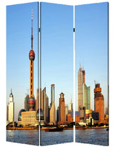 48" X 72" Multi Color Wood Canvas China Screen - Homeroots - Flyclothing LLC