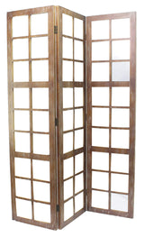 63 X 84 Brown Wood Mirror Screen - Homeroots - Flyclothing LLC
