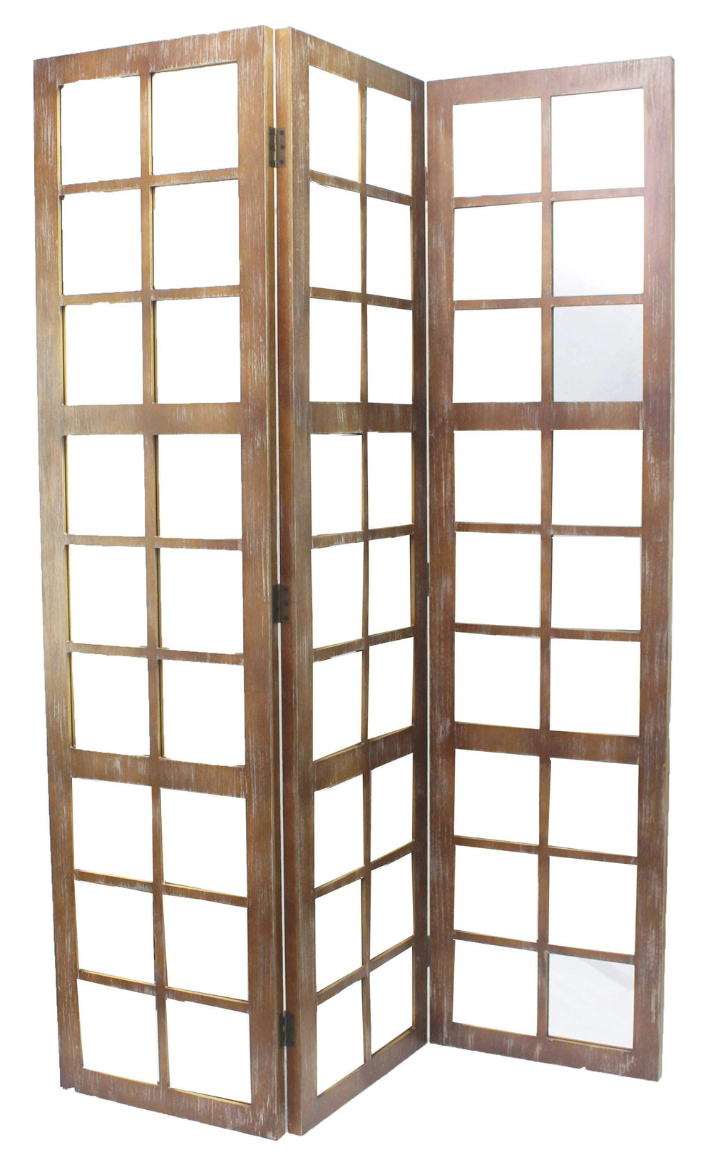 63 X 84 Brown Wood Mirror Screen - Homeroots - Flyclothing LLC