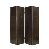 76" X 84" Brown Faux Leather  Screen - Homeroots