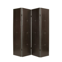 76" X 84" Brown Faux Leather  Screen - Homeroots