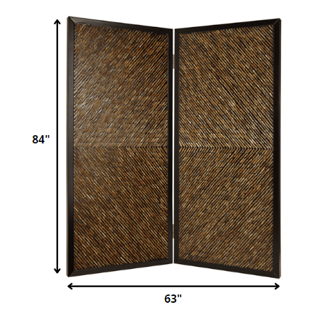 63" X 84" Multi Color Wood Screen - Homeroots - Flyclothing LLC