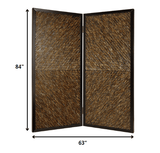 63" X 84" Multi Color Wood  Screen - Homeroots