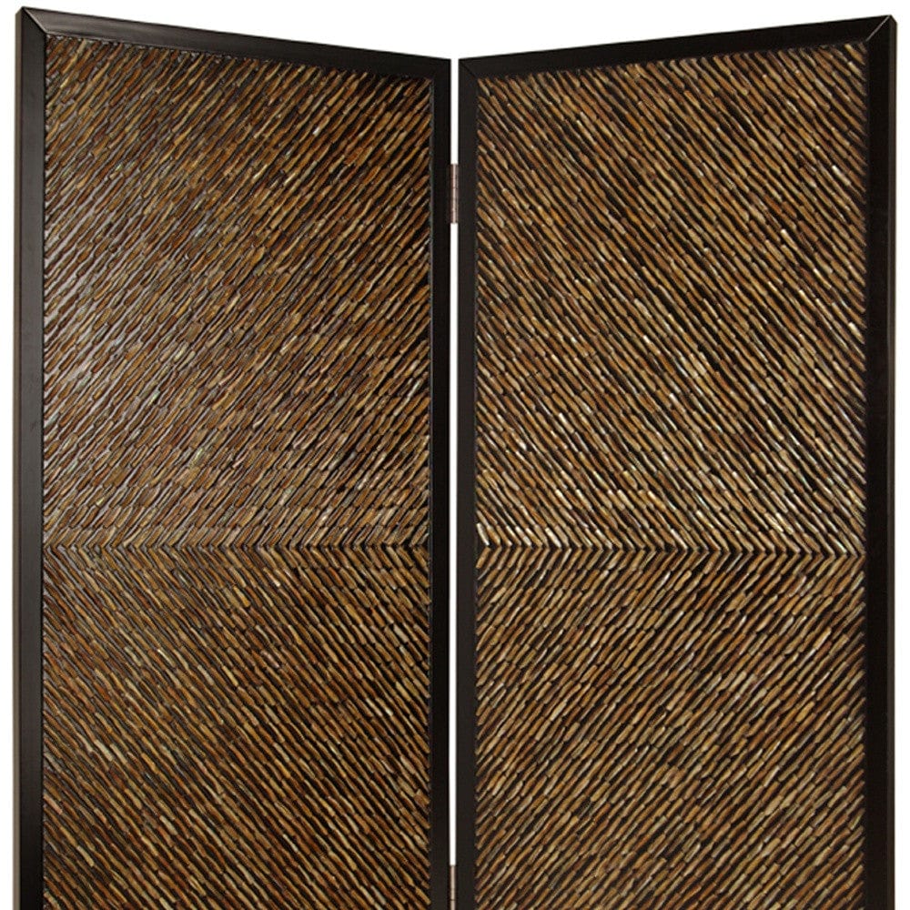 63" X 84" Multi Color Wood Screen - Homeroots - Flyclothing LLC