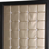 59" X 84" Gold Wood & Fabric Screen - Homeroots - Flyclothing LLC