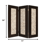71" X 84" Brown Wood  Screen - Homeroots
