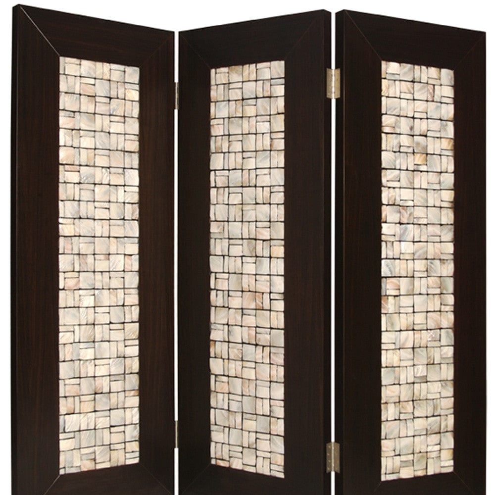 71" X 84" Brown Wood  Screen - Homeroots