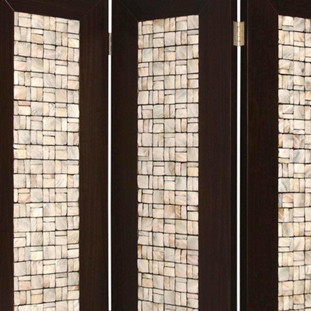 71" X 84" Brown Wood  Screen - Homeroots