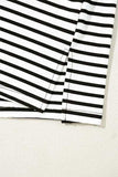 Striped Round Neck Cap Sleeve Top - Trendsi - Flyclothing LLC