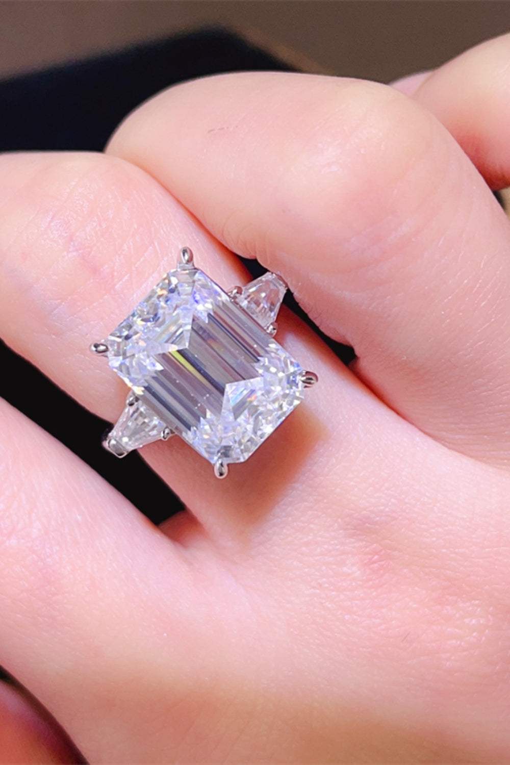 5 Carat Moissanite 925 Sterling Silver Ring - Trendsi - Flyclothing LLC