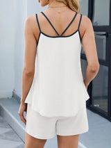 Casual Ribbed Tank Top and Shorts Set - Trendsi - Flyclothing LLC