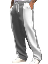 Men's Full Size Drawstring Contrast Pants Plus Size - Trendsi - Flyclothing LLC