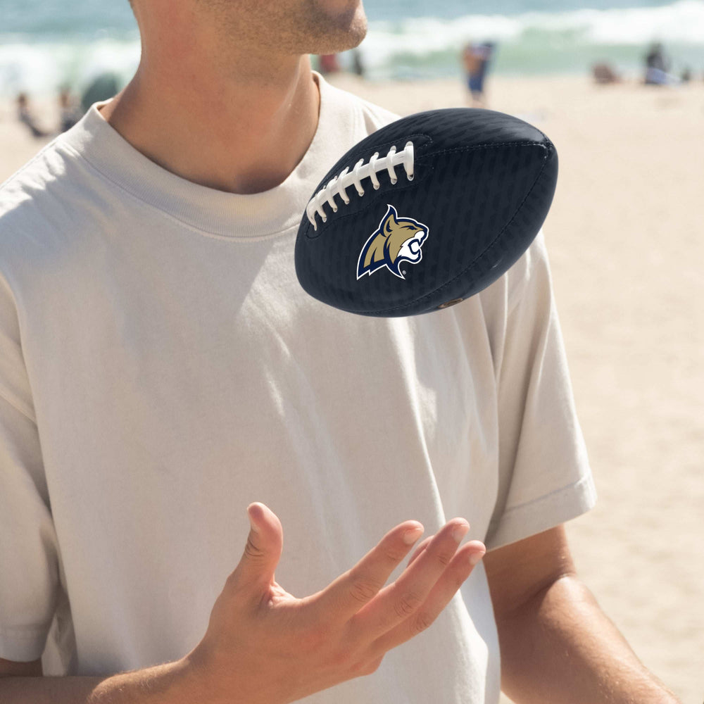Montana State Carbon Fiber Mini Size Glossy Football - Logo Brands - Flyclothing LLC