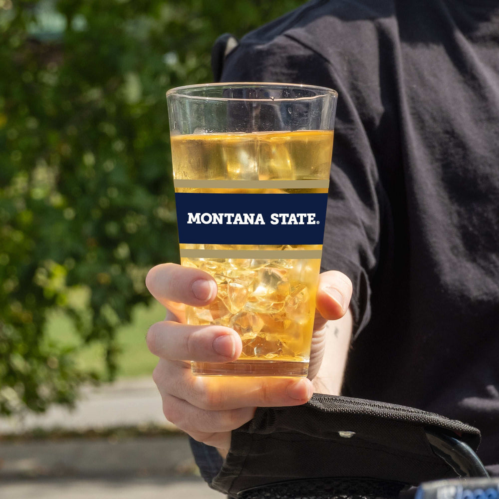 Montana State 16oz Stripe Pint Glass - Logo Brands - Flyclothing LLC