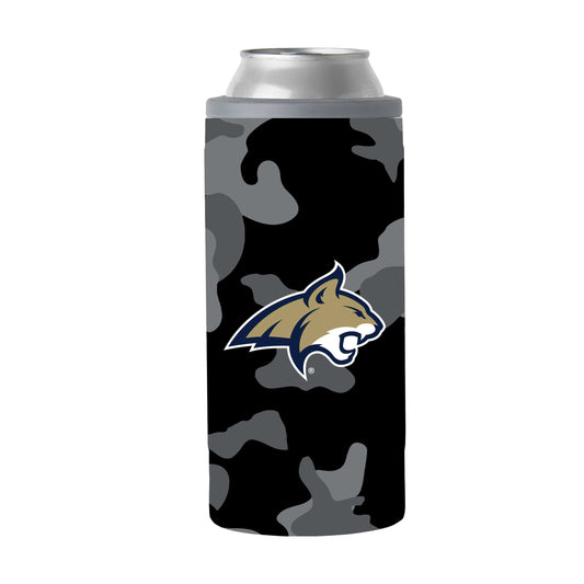 MT State Black Camo 12oz Slim Can Coolie - Logo Brands - Flyclothing LLC