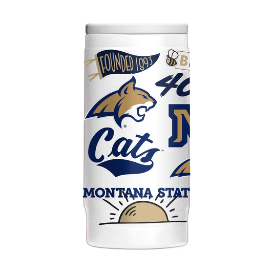 Montana State 12oz Native Powdercoat SlimCan Coolie - Logo Brands - Flyclothing LLC