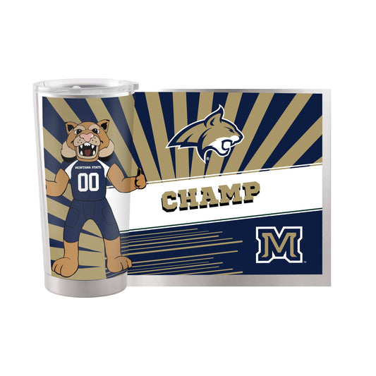 Montana State 20oz Mascot Stainless Tumbler - Logo Brands - Flyclothing LLC