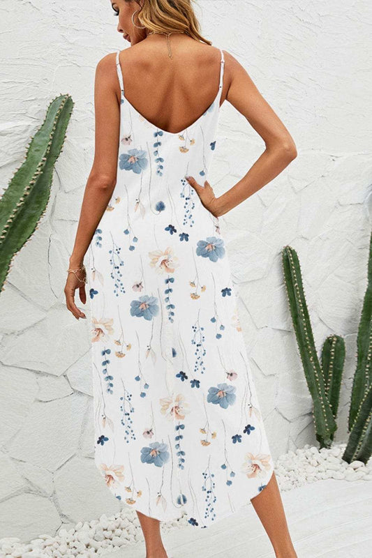 Printed Scoop Neck Wide Leg Jumpsuit - Trendsi - Flyclothing LLC