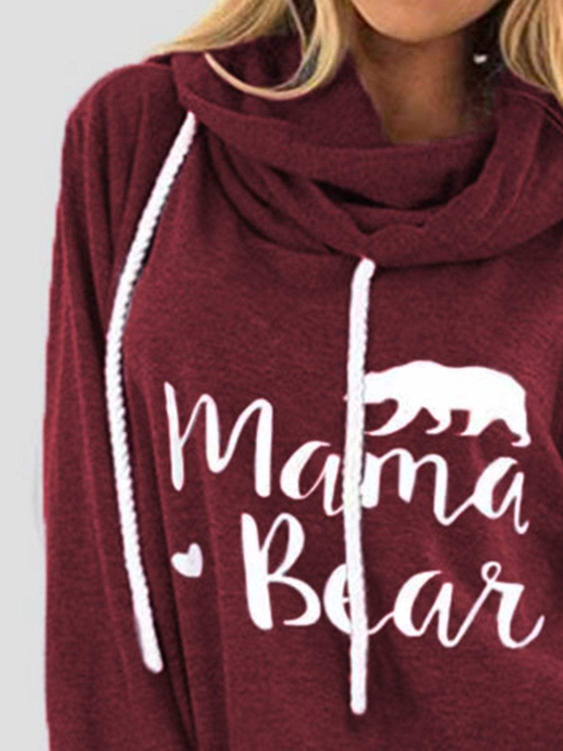 Drawstring Letter Graphic Long Sleeve Hoodie - Trendsi - Flyclothing LLC