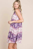 BOMBOM Bohemian Print Sleeveless Dress - Trendsi - Flyclothing LLC