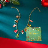 18K Gold-Plated Christmas Charm Necklace - Trendsi - Flyclothing LLC