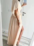 Flutter Sleeve Surplice Tie Waist Dress - Trendsi