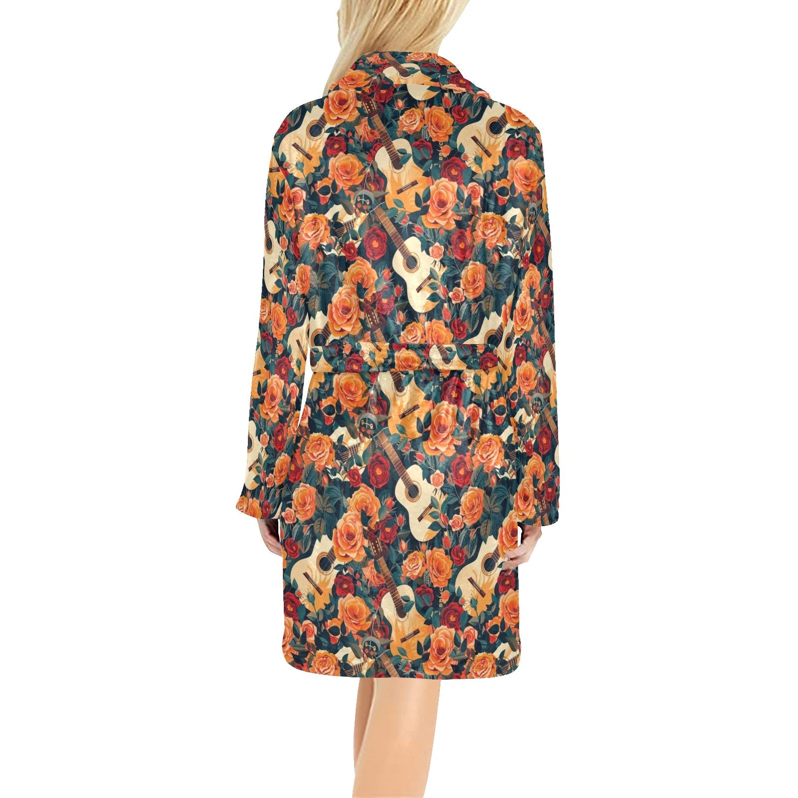 Baha Ranch Colores De Mexico Roses & Guitars Robe