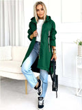 Full Size Zip Up Longline Hooded Outerwear Plus Size - Trendsi - Flyclothing LLC