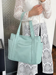 Oxford Cloth Tote Bag with Zipper - Trendsi