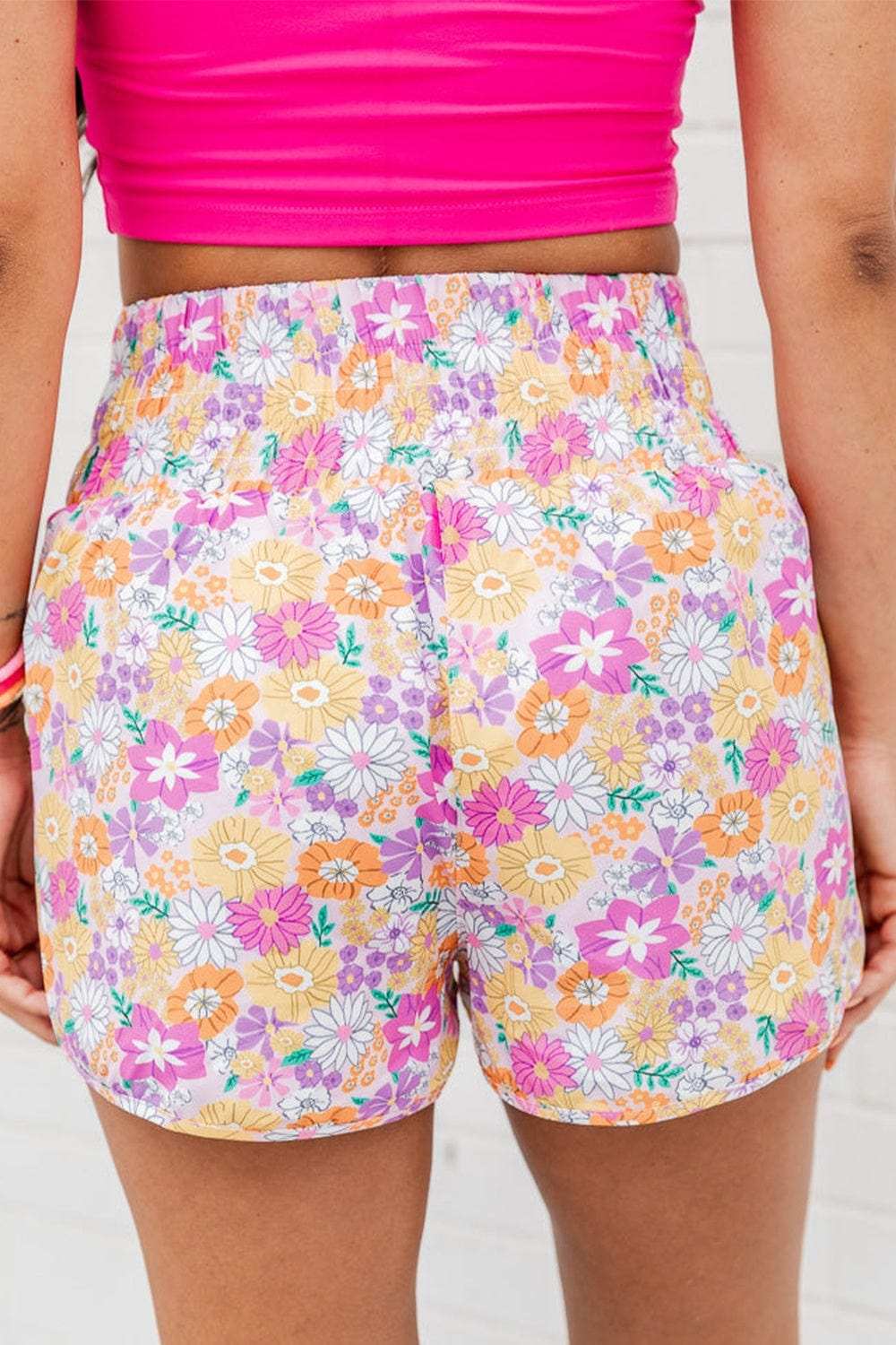 Printed High Waist Shorts - Trendsi - Flyclothing LLC