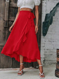 Tied Ruffled Midi Skirt - Trendsi - Flyclothing LLC