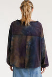 Umgee Full Size Tie Dye Round Neck Long Balloon Sleeve Top Plus Size - Trendsi