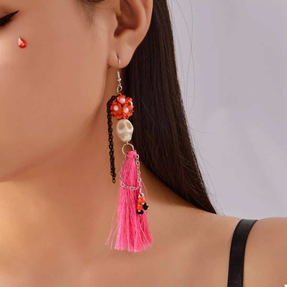 Halloween Ghost Tassel Drop Earrings - Trendsi - Flyclothing LLC