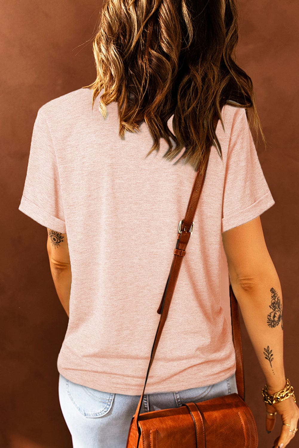 Rabbit Graphic Round Neck T-Shirt - Trendsi