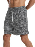 Men's Drawstring Printed Shorts with Pockets - Trendsi