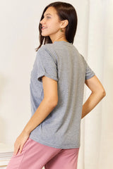 Simply Love Heart Graphic Cuffed Short Sleeve T-Shirt - Trendsi - Flyclothing LLC