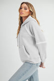 Aemi + Co Lace Detail Drawstring Hoodie with Kangaroo Pocket - Trendsi