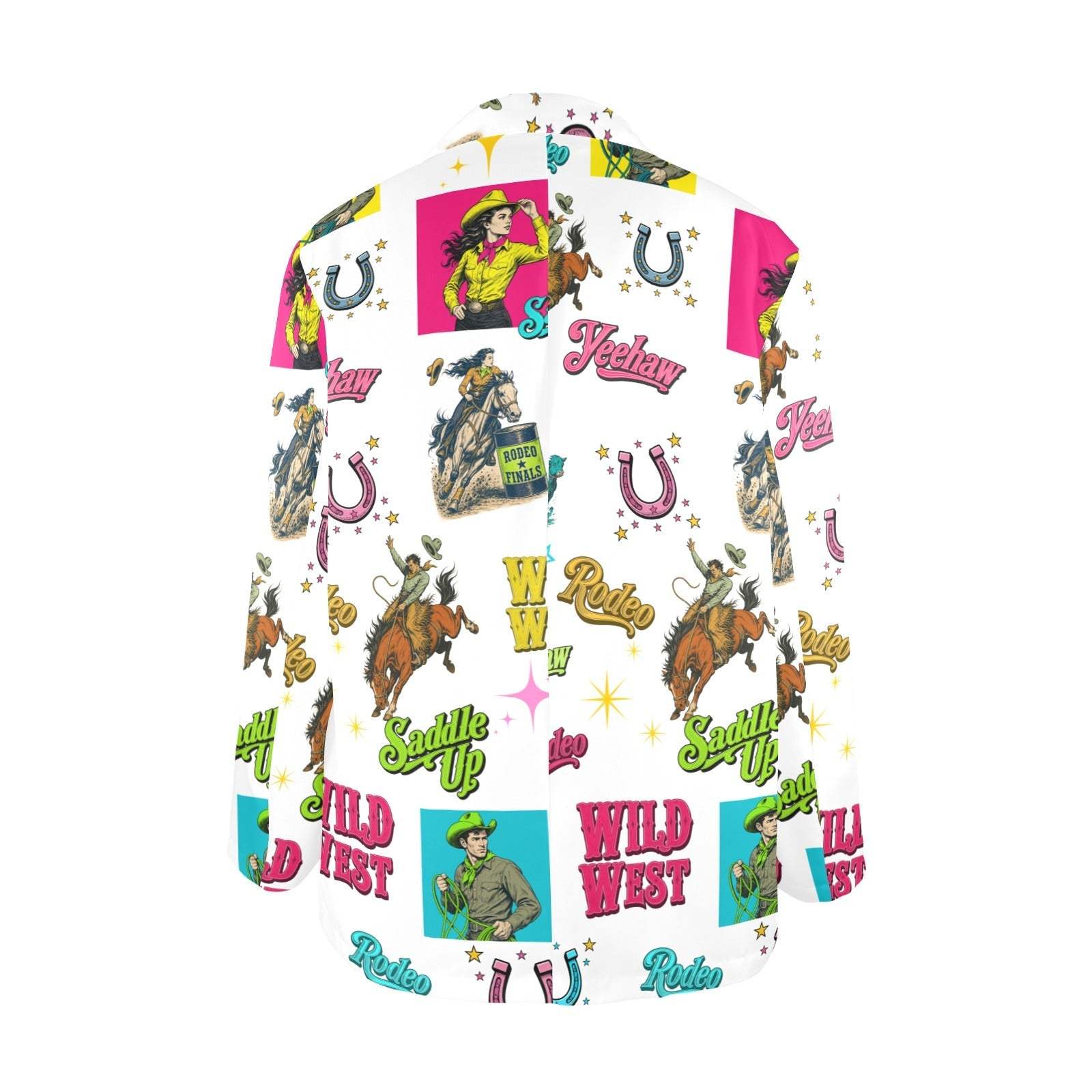 Baha Ranch The Last Roundup Western Rodeo Blazer in White - Baha Ranch Western Wear - Flyclothing LLC