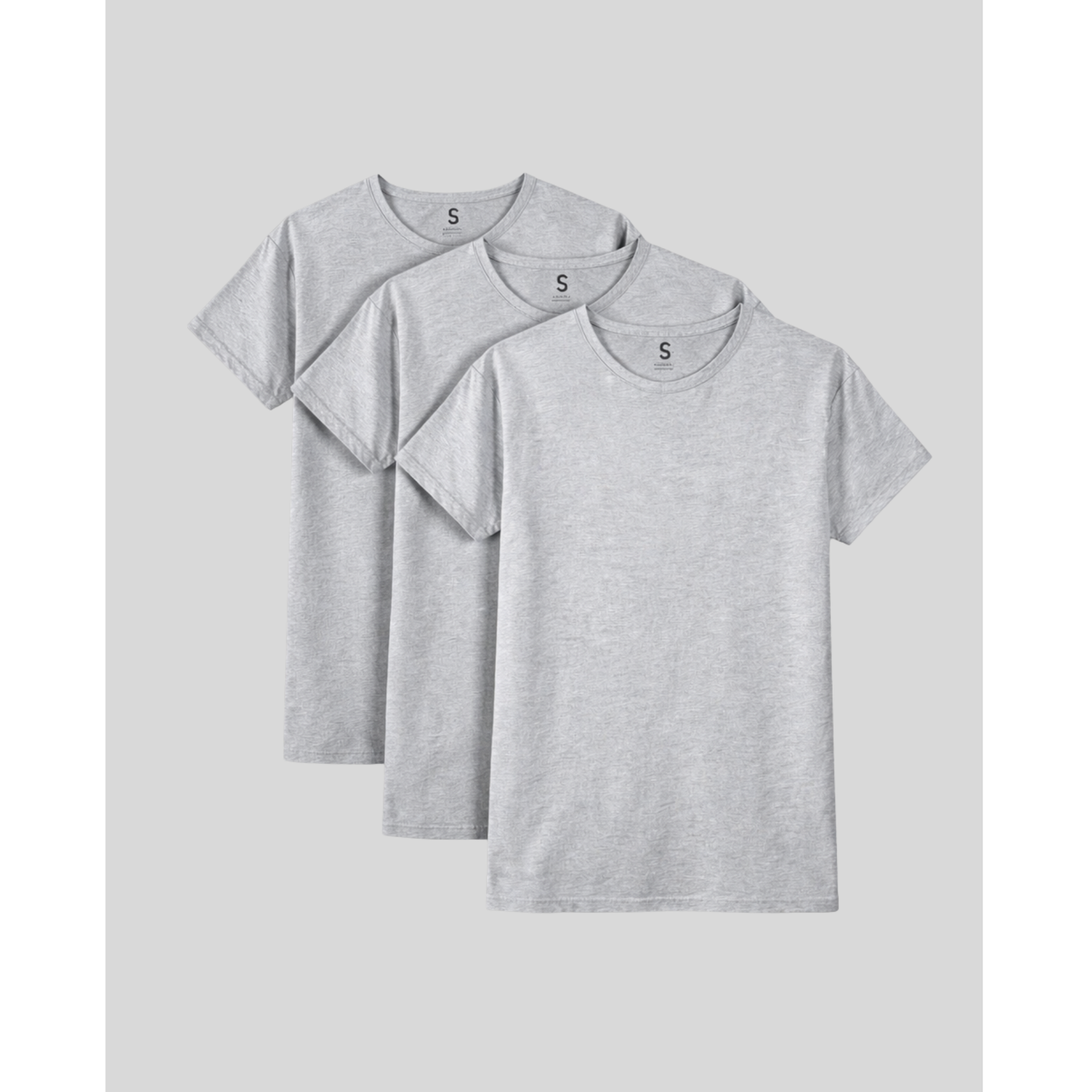 Men’s Crew Neck T-Shirt – 3 Pack