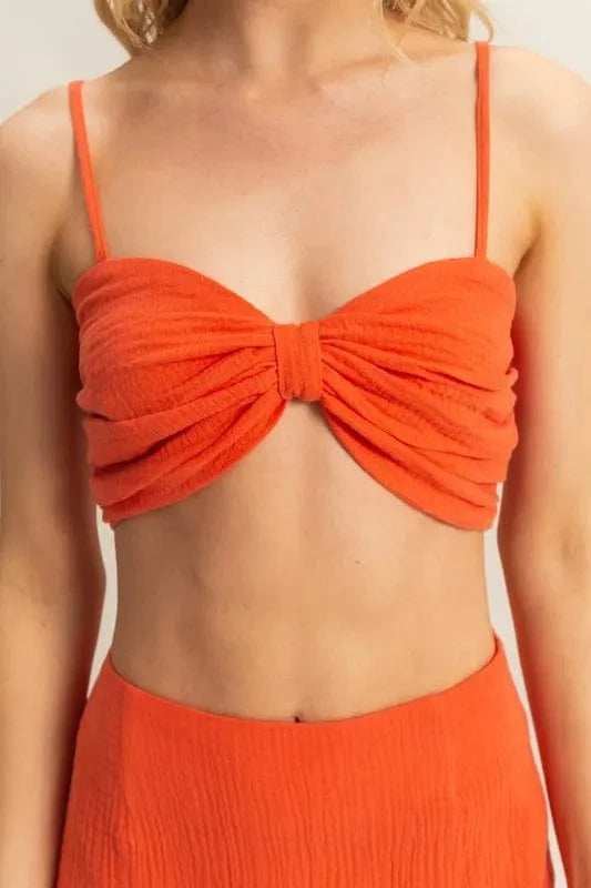 HYFVE Ruched Bra Top and Mini Skirt Set - Trendsi - Flyclothing LLC