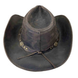 Rockmount Ranch Wear Brown Leather Western Hat with Studded Concho Hatband - Rockmount Clothing - Flyclothing LLC