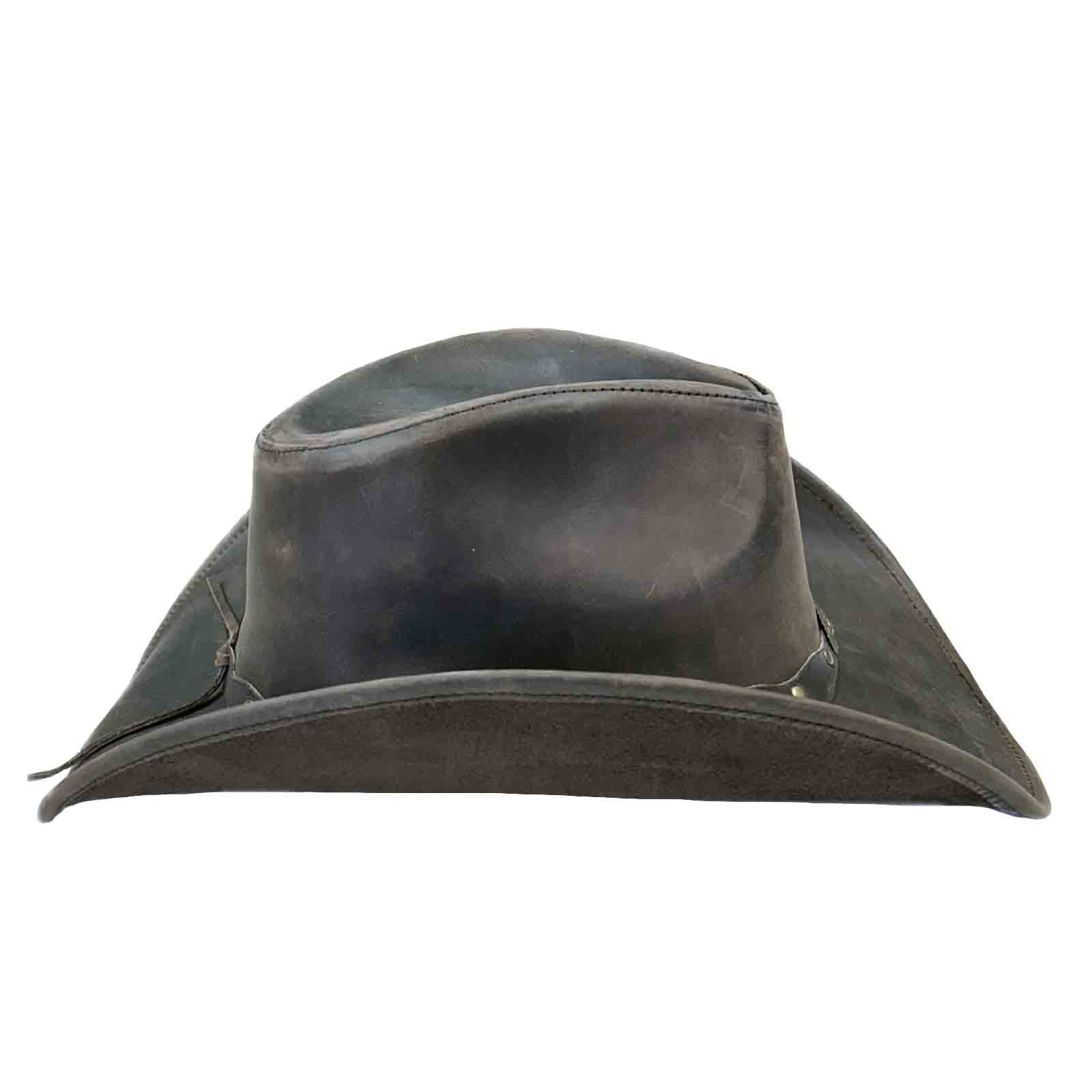 Rockmount Ranch Wear Brown Leather Western Hat with Studded Concho Hatband - Rockmount Clothing - Flyclothing LLC