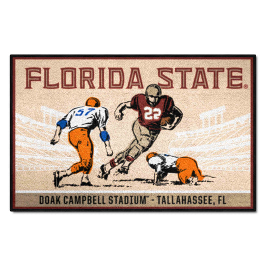 Florida State Seminoles Starter Mat Accent Rug - 19in. x 30in. Ticket Stub Starter Mat - Florida State