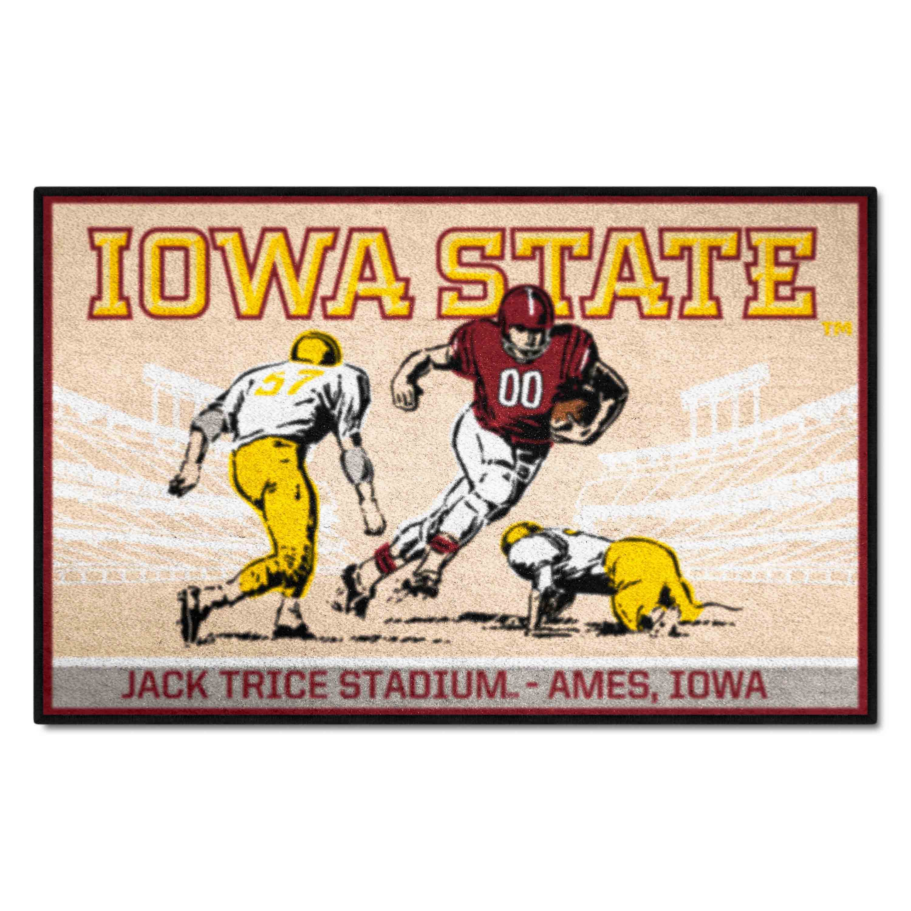 Iowa State Cyclones Starter Mat Accent Rug - 19in. x 30in. Ticket Stub Starter Mat - Iowa State